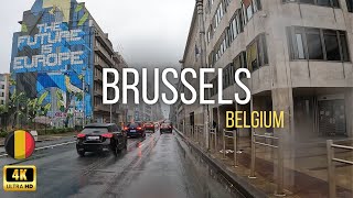 Brussels  Belgium  Drive in 4K [upl. by Mona]