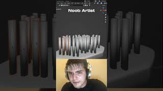 Noob Vs Pro Artist Making a Toothbrush in 33 Seconds blender blendertutorial blender3d [upl. by Aniratak]