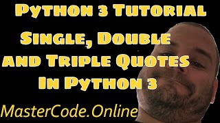 How To Use Single Double and Triple Quotes In Python 3 [upl. by Aneehsar]