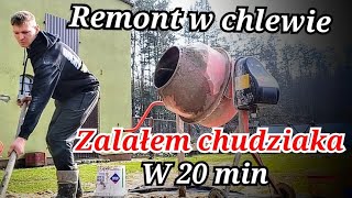 remont w chlewie jak zalać szybki chudziaka [upl. by Efar]