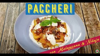 Awesome pasta recipe Paccheri con melanzana amp nduja Paccheri with eggplant and nduja [upl. by Manoff787]