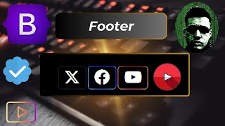 Bootstrap 5 Footer How To Create Responsive Footer with Social Media Icons  Bootstrap 5 Tutorial [upl. by Orsa]