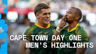 South Africa shine at home ✨  HSBC SVNS Cape Town 2024  Day One Mens Highlights [upl. by Eramal]