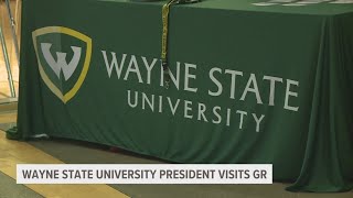 Wayne State University encouraging West Michigan students to enroll [upl. by Hakym663]