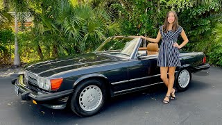 1989 MercedesBenz 560 SL  Original Becker Grand Prix Radio Cold Air Conditioning [upl. by Nawj443]