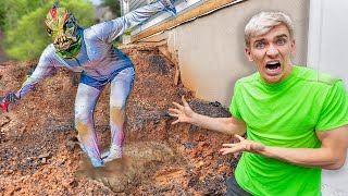 SHOCKING😱POND MONSTER is BACK IN my YARD Stephen Sharer Grace Carter Lizzy Capri Prank Challenge [upl. by Brownson]