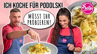 Pirogge mit Lukas Podolski  Sally kocht polnisch [upl. by Nylecyoj]