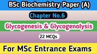 Glycogenesis and Glycogenolysis MCQs  BSc Biochemistry  School of Biology [upl. by Acimahs]