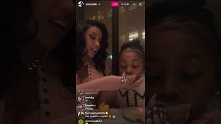 Cardib teaches daughter Kulture how to eat oysters cardib offset kulture rappers mommylife [upl. by Adelaide]