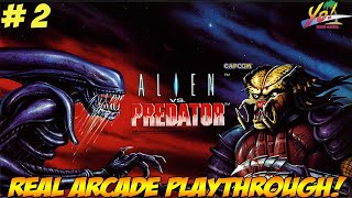 Capcom Alien vs Predator Real Arcade Hardware Playthrough Part 2  YoVideogames [upl. by Tamarra]