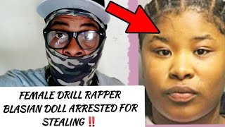 Female Drill Rapper Blasian Doll 757 ARRESTED On A Past Warrant For Stealing According To Reports [upl. by Alyacim]