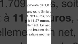 Augmentation du SMIC en France [upl. by Robins]