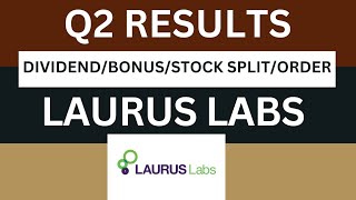 Laurus labs Q2 Results 2025  laurus labs Results Today  laurus labs Share Latest News [upl. by Vastha85]