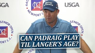 Padraig Harrington Will You Be Still Be Playing At Bernhard Langers Age [upl. by Rothwell]