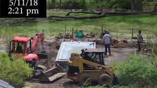 Endless Pool 2 Excavating Patio Paving and Landscaping Timelapse [upl. by Nadean]