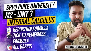 UNIT 3  LECTURE 1  REDUCTION FORMULAE  INTEGRAL CALCULUS  SPPU PUNE UNIVERSITY [upl. by Atse]