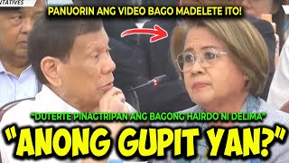 KAKAPASOK LANG PRRD PINATAWA ANG BUONG QUADCOM DAHIL SA ASAR NYA SA NEW HAIRDO NI DELIMA🤣 LAPTRIP [upl. by Omer]