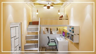 Excellent Loft Bed Idea For Small Room 2x3 Meters Bedroom [upl. by Omocaig]