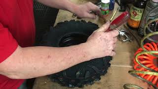 Tire Sidewall PUNCTURE permanent repair procedure [upl. by Omocaig144]