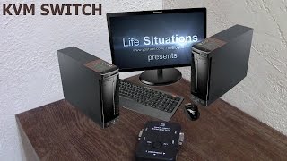 Подключение 2х компьютеров к 1му монитору KVM SWITCH Unboxing  Life Situations [upl. by Julis]