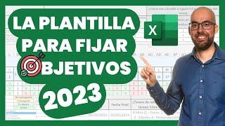 Plantilla EXCEL 👨‍💻 para fijar tus 🎯 OBJETIVOS y METAS en 2023 Descargable en la descripción [upl. by Coltun]