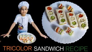 TRICOLOR SANDWICH RECIPE Without Fire Tricolour Sandwich Recipe [upl. by Els]