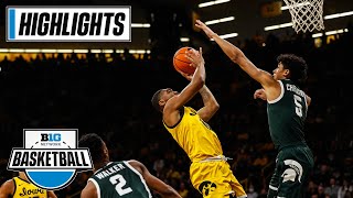 Michigan State at Iowa  Extended Highlights  Big Ten Mens Basketball  Feb 22 2022 [upl. by Adnahcir]