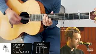 Warning Sign  Coldplay Live Cover Acoustic Guitar [upl. by Nawuj]