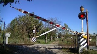 Spoorwegovergang Rossano Veneto I  Railroad crossing  Passaggio a livello [upl. by Ennaegroeg]