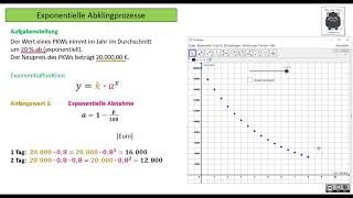 Exponentielle Abklingprozesse  weitere Funktionen 5 [upl. by Ordnaxela]