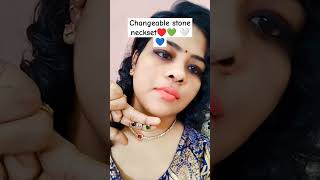 Changeable stone neck set dcsjewellery dcjewellery reels shoppingvlog diycrafts [upl. by Cheney]