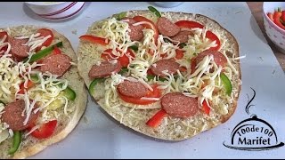 Pide ile Yapılan Kolay Pizza Fırında Pide Tost [upl. by Arait722]