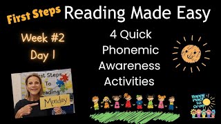 4 Fast Phonemic Awareness Activities Week 2 Day 1 happyplacetogrow [upl. by Rea]