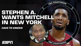 Stephen A Smith thinks Donovan Mitchell is headed TO THE KNICKS 😳  NBA Countdown [upl. by Dulcea50]