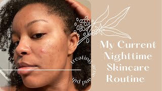 My Current Nighttime Skincare Routine using 05 Tretinoin Clindamycin and Clean Skin Club  Teryn [upl. by Dolly707]