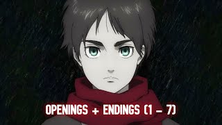 Shingeki no Kyojin All Openings  Endings 17HD進撃の巨人Attack on Titan [upl. by Areic672]