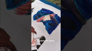 Colouring Anime Boy Jujutsushi Draws anime drawing animedrawing [upl. by Nileuqaj519]