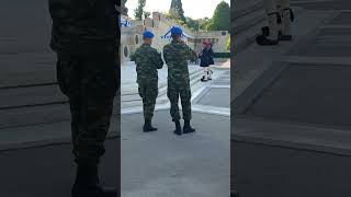 Evzones Greek Presidential Guard  Τomb of Unknown Soldier  Monument in Athens [upl. by Yenaj331]