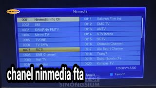 daftar channel ninmedia transponder 12500v 43200 [upl. by Nevur]