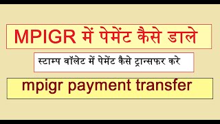 mpigr payment कैसे ट्रान्सफर करे  mpigr online payment transfer  e stamp  mpigr e registry [upl. by Ahterahs762]