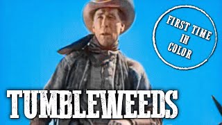 Tumbleweeds  COLORIZED  Western Movie  Classic Cowboy Film [upl. by Bronk]