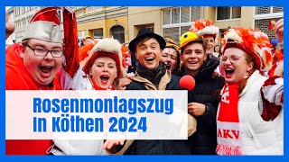 Rosenmontagszug 2024 in Köthen [upl. by Corenda]