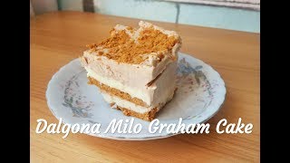 Dalgona Milo Graham Cake  Without mixer [upl. by Cresa]