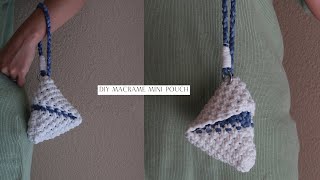 DIY Macrame Mini Pouch  Mini Bolsita de Macrame  Step by Step Tutorial [upl. by Marcia]