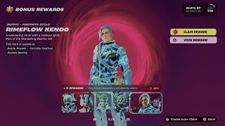 How to Unlock Rimeflow Kendo in Fortnite  Battle Pass Bonus Rewards Page 6 [upl. by Hnilym]