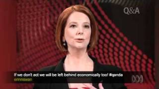 Julia Gillard on QandA Pricing Carbon [upl. by Nosirb]