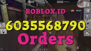 ORDERS Roblox Song Codes [upl. by Eugirne]