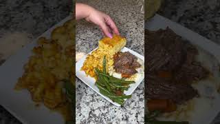 Pot roast plate 😙🤌🏼 recipe foodlover explore cooking roast plate foodie foodshorts [upl. by Ellita739]