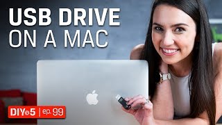 Mac Tips  Using a USB drive on a Mac – DIY in 5 Ep 99 [upl. by Anahsal]