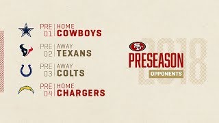 49ers Live Update A Look at the 49ers 2018 Preseason Opponents [upl. by Heywood]